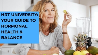 HRT University Your Guide to Hormonal Health & Balance