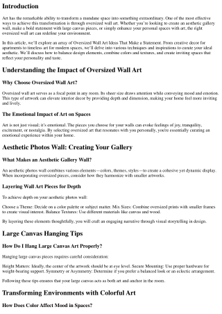 Oversized Wall Art Ideas That Make a Statement