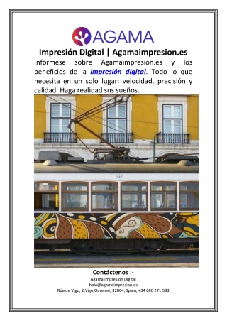 Impresión Digital Agamaimpresion.es..