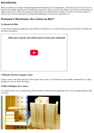 Collectionner les Caisses En bois: Une Passion Croissante”,