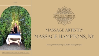 Massage Artistry: Tailored Massage in Hamptons, NY!