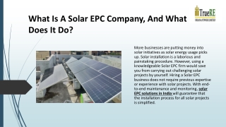 What Is A Solar EPC Company, And What Does It Do?