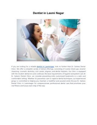 Dentist in laxmi Nagar