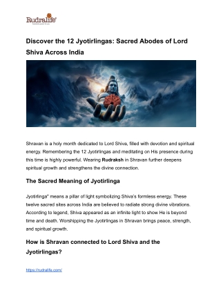 Discover the 12 Jyotirlingas_ Sacred Abodes of Lord Shiva Across India