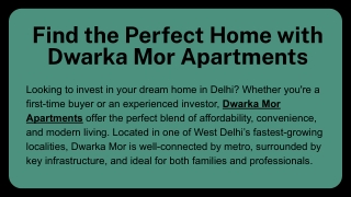 Dwarka Mor Apartments