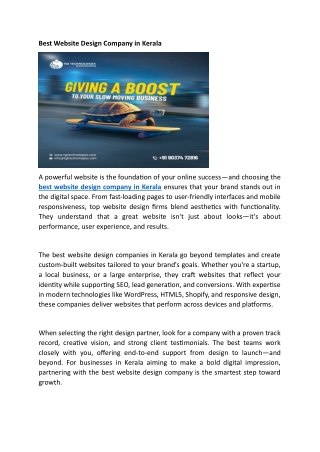 Best Website Design Company in Kerala