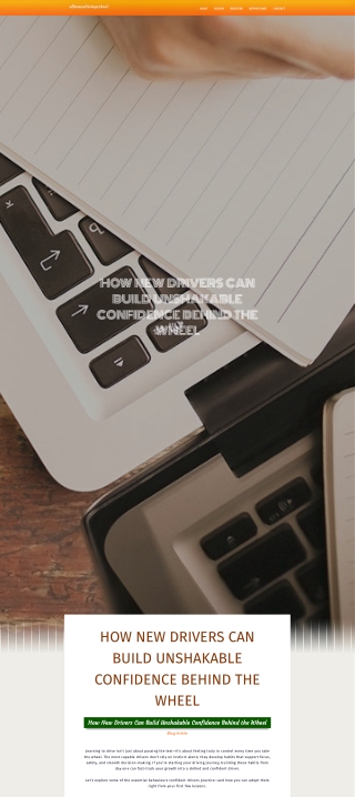 How New Drivers Can Build Unshakable Confidence Behind the Wheel