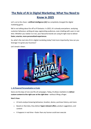 The Role of AI in Digital Marketing: Revolutionizing Strategy in 2025 and Beyond