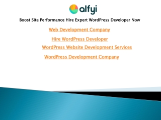 Boost Site Performance Hire Expert WordPress Developer Now