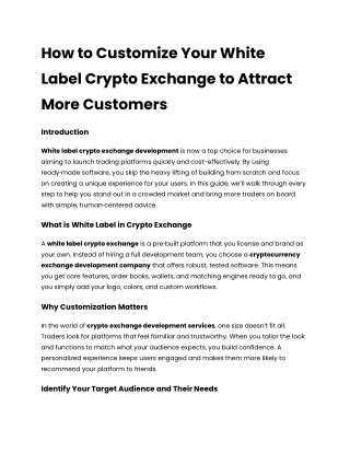 How to Customize Your White Label Crypto Exchange to Attract More Customers