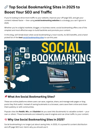 Social Bookmarking Sites