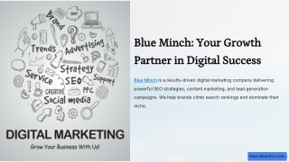 Elevate your business with Blueminch, a premier digital marketing company