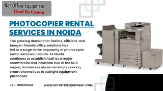 Photocopier Rental Services in Noida Enabling Cost-Effective Document Management for Businesses