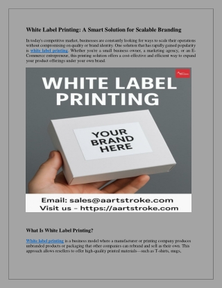 How White Label Printing Can Boost Your Brand and Profits