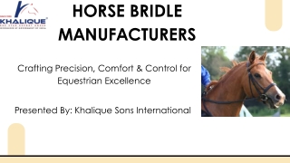 Horse Bridle Manufacturers
