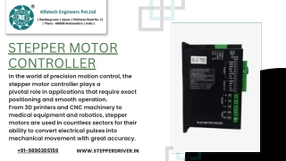 Stepper Motor Controller Enabling Precision and Control in Modern Motion Applications