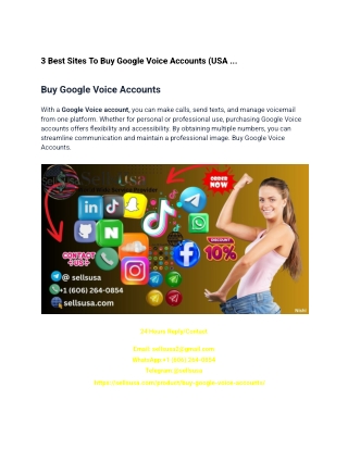 3 Best Sites To Buy Google Voice Accounts (USA