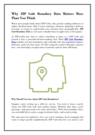 ZIP Code Mapping and Boundary Solutions Online