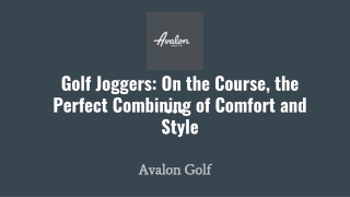Golf Joggers_ On the Course, the Perfect Combining of Comfort and Style