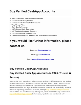 Buy Verified CashApp Accounts