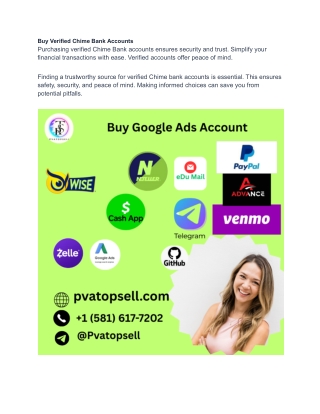 Buy Verified Chime Bank Accounts USA