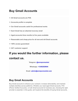 Buy Gmail Accounts