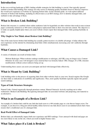 ** How to Identify and Take Advantage Of Broken Links for Your Link Building Tec