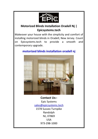 Motorized Blinds Installation Oradell Nj  Epicsystems.tech.pdf 2