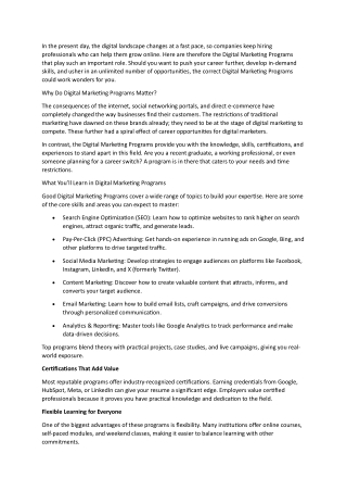 Master Digital Marketing Programs for Career Growth