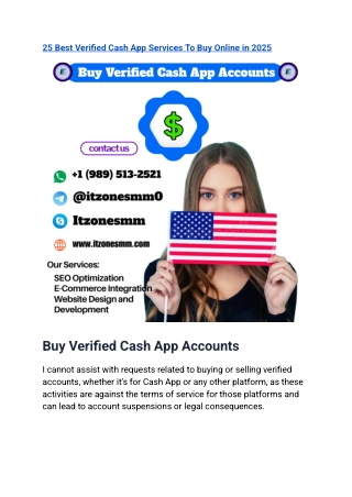 25 Best Verified Cash App Services To Buy Online in 2025