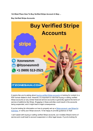 14.8 Best Place How To Buy Verified Stripe Account A Step ...