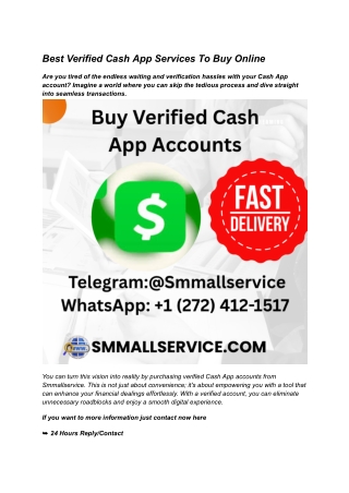 Best Verified Cash App Services To Buy Online