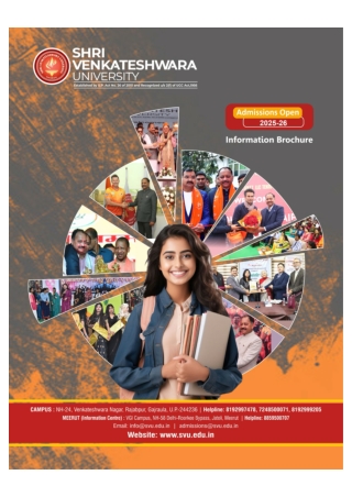 Venkateshwara University Admission 2025: Apply Now