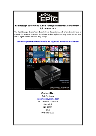 Kaleidescape Strato Terra Bundle For High-end Home Entertainment  Epicsystems.tech.pdf 10