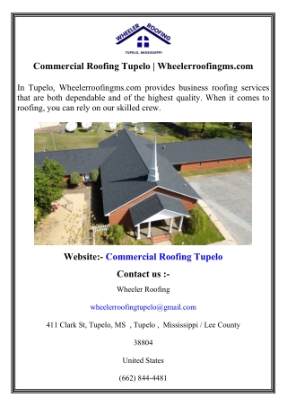 Commercial Roofing Tupelo   Wheelerroofingms.com