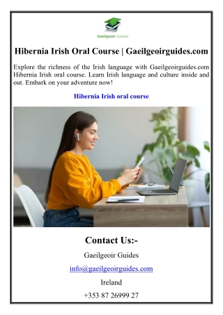 Hibernia Irish Oral Course | Gaeilgeoirguides.com