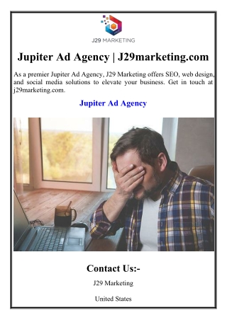 Jupiter Ad Agency | J29marketing.com
