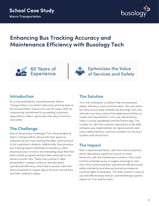 Warco Transportation Case Study