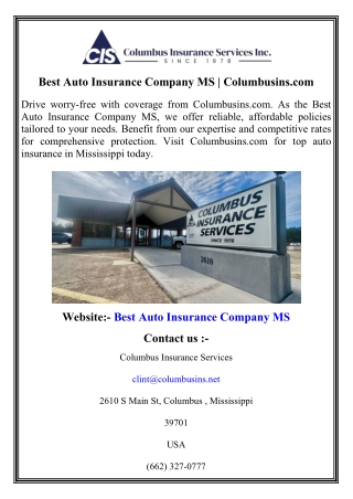 Best Auto Insurance Company MS   Columbusins.com
