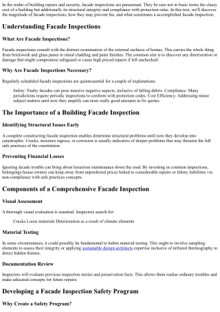 From Cracks to Compliance: How a Comprehensive Facade Inspection Can Save You Mo