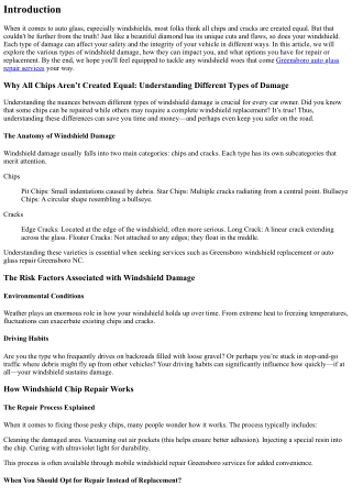 Why All Chips Aren’t Created Equal: Understanding Different Types of Damage
