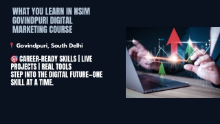 “What You Learn in NSIM’s Govindpuri Digital Marketing Course”