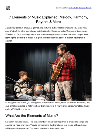 The 7 Key Elements of All Music