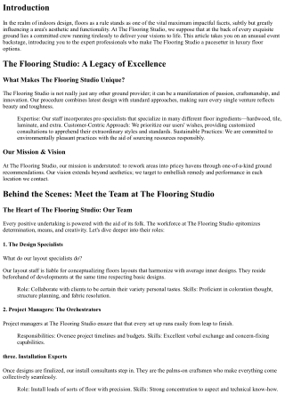 Behind the Scenes: Meet the Team at The Flooring Studio