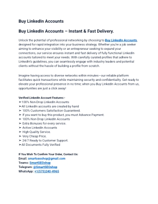 Most Trusted Seller to Buy LinkedIn Accounts