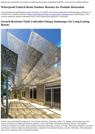 Noise-Dampening Resin Outdoor Seating for Peaceful Ambiance