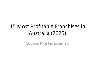 Most profitable franchises australia
