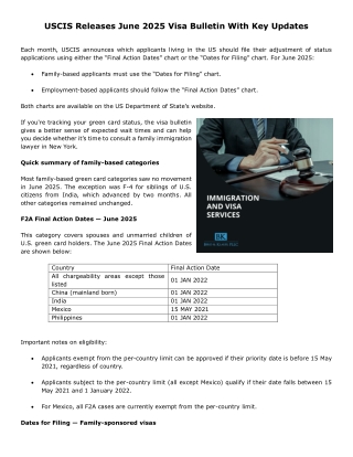 USCIS Releases June 2025 Visa Bulletin With Key Updates