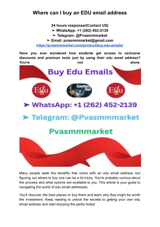 Where can I buy an EDU email address