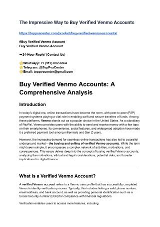 The Impressive Way to Buy Verified Venmo Accounts